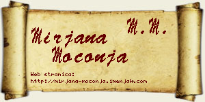 Mirjana Moconja vizit kartica